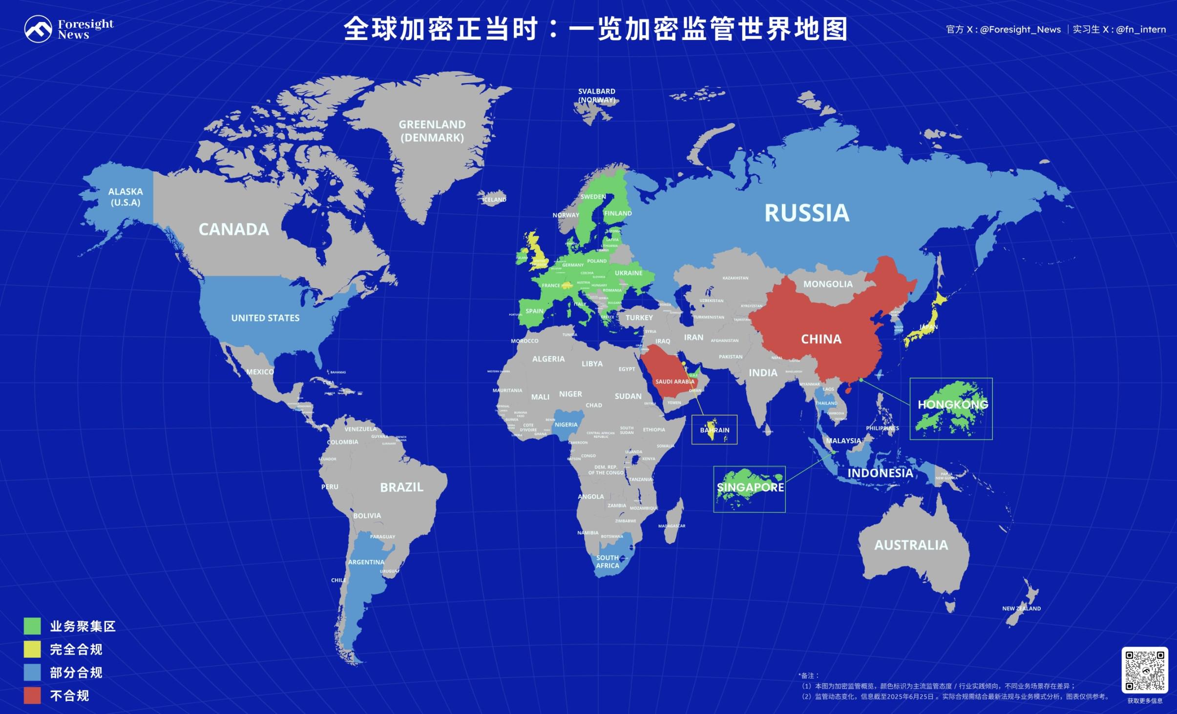政策宽松进行时，一览加密监管世界地图