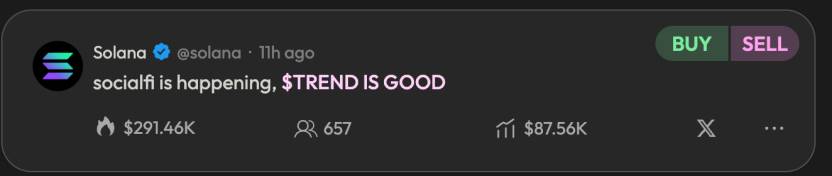 「推文即代币」：全明星阵容 Solana 生态新平台 Trends.fun 初探