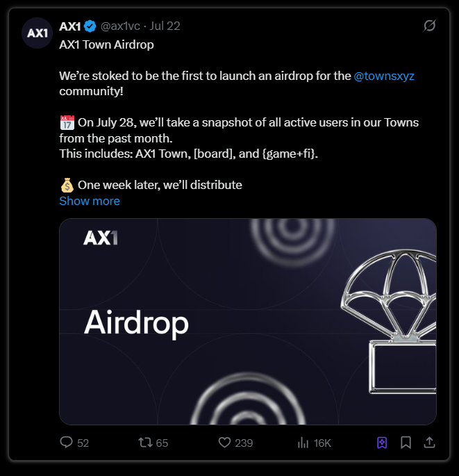 本周空投机会一览：Yala、Treeverse、$S、Caldera等