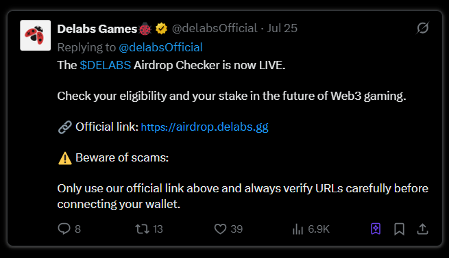 本周空投机会一览：Yala、Treeverse、$S、Caldera等